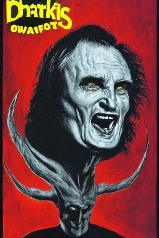 Image similar to portrait of Richard Dawkins as Satan, by Basil Gogos