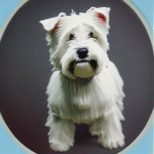 Prompt: west highland terrier, polaroid by Tarkowski, very realistic, highly detailed