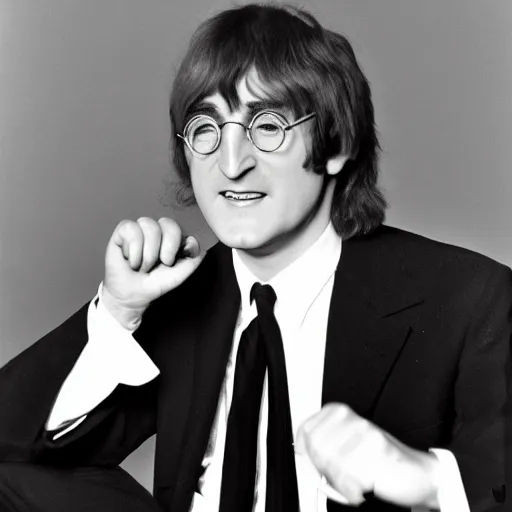 Prompt: john lennon on the tv show captain kangaroo