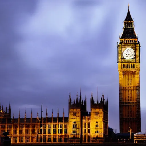 Image similar to Kaiju attacking Big Ben in London, United Kingdom