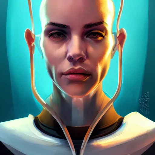 Image similar to concept art of scientist by jama jurabaev, brush stroke, scifi accessories, trending on artstation, symmetry, high quality, extremely detailed