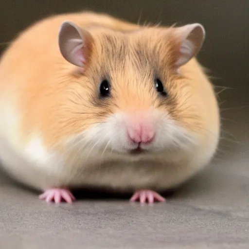 Prompt: fat obese anthropomorphic hamster