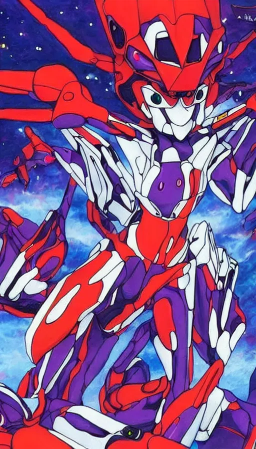 Image similar to psytrance artwork, from evangelion