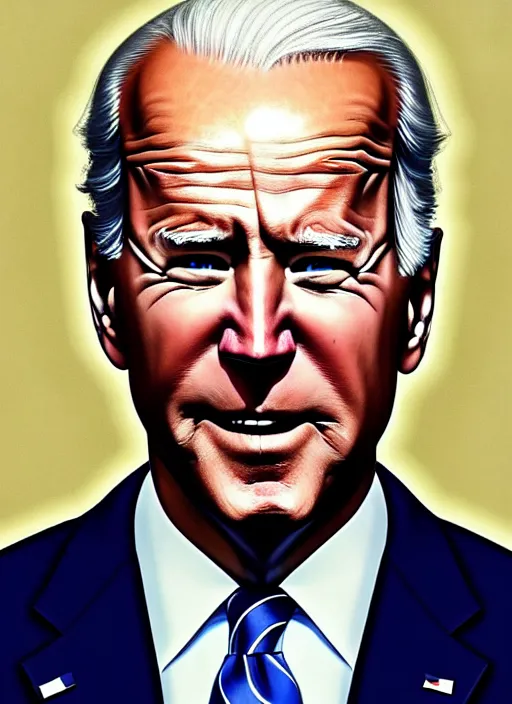 Image similar to photo of joe biden in the style of stefan kostic, realistic, sharp focus, 8 k high definition, insanely detailed, intricate, elegant, art by stanley lau and artgerm