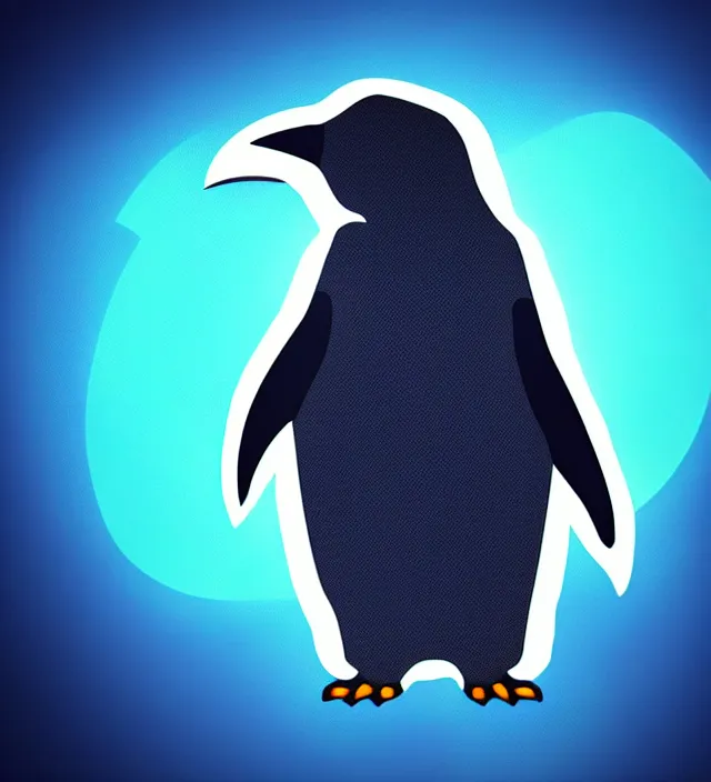 Prompt: studio beautiful cyberpunk esports penguin logo for a penguin!!!!!! studio level special effects and particles, intricate!!!!! professional, global illumination, clean, perfectly shaded, hyperdetailed, epic