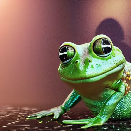 Prompt: hyperrealistic mixed media image of a!! alex jones!! as a frog, stunning 3 d render inspired art by xiang duan and thomas eakes, perfect symmetry, realistic, highly detailed attributes and atmosphere, dim volumetric cinematic lighting, 8 k octane extremely hyper - detailed render, post - processing, masterpiece,