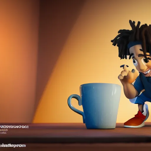 Image similar to detailed studio photography of a close disney animated character cartoon of j cole, highly detailed, breathtaking, uhd resolution, beautiful lighting, studio light, extremely detailed, 8 5 mm shot, photorealistic, hyperrealistic