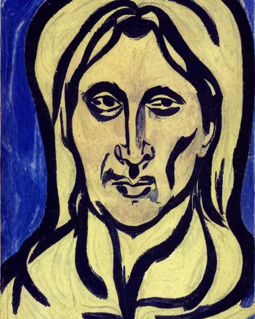 Prompt: God. Portrait by Ernst Kirchner.