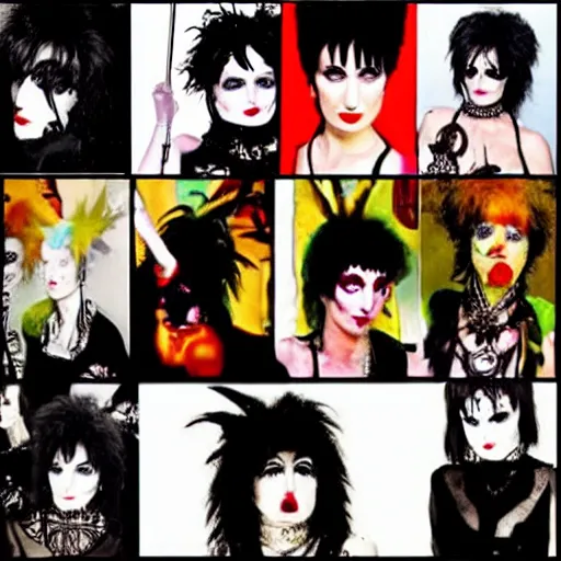 Image similar to party in the style of siouxsie sioux