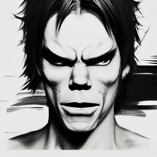 Image similar to Michael C Hall as Ichigo Kurosaki, professional modeling, looking down on the camera, detailed, centered, digital painting, artstation, concept art, donato giancola, Joseph Christian Leyendecker, WLOP, Boris Vallejo, Breathtaking, 8k resolution, extremely detailed, beautiful, establishing shot, artistic, hyperrealistic, beautiful face, octane render, cinematic lighting, dramatic lighting, masterpiece