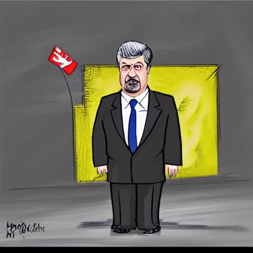 Image similar to happy Petro Poroshenko cartoon