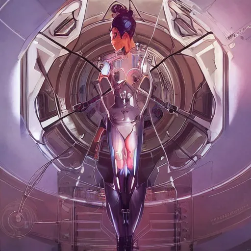 Prompt: symmetry! futuristic robotic, apex legends, metal and wires, epic lighting, epic pose, illustration, highly detailed, art by artgerm and greg rutkowski and alphonse mucha