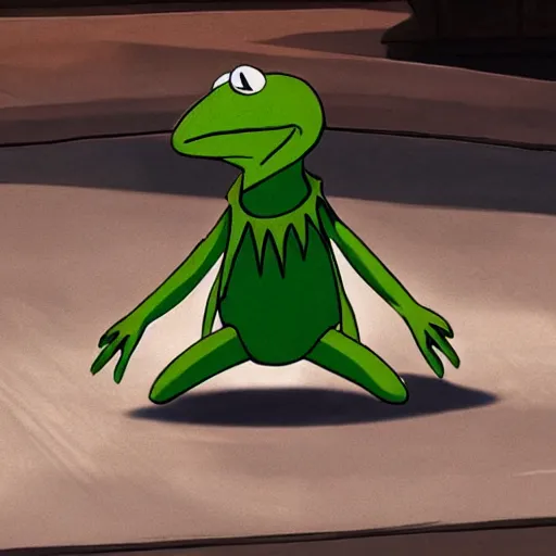 Image similar to Kermit the frog in The Legend of Korra