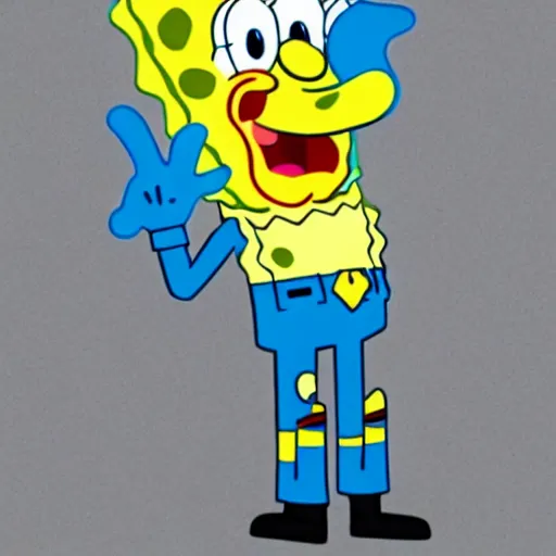 Image similar to spongebob cosplaying as mr white