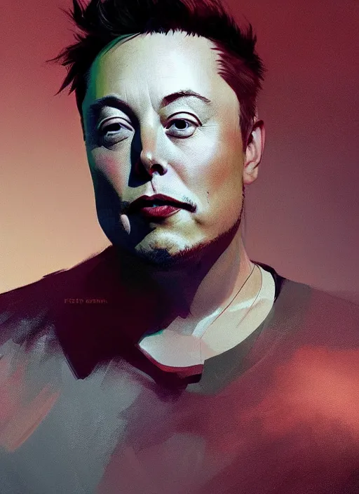 Prompt: a beautiful portrait of elon musk. character design by cory loftis, fenghua zhong, ryohei hase, ismail inceoglu and ruan jia. artstation, volumetric light, detailed, rendered in octane