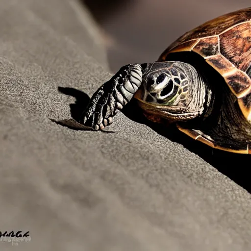 Image similar to highly detailed photo of a turtle dancing tango