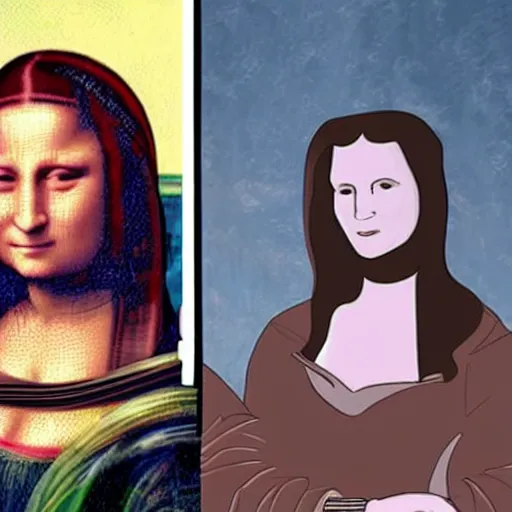 Image similar to mona lisa in avengers : endgame