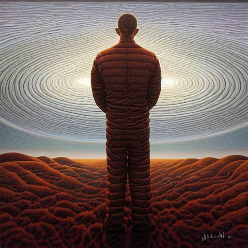 Image similar to in a dream, are all the characters really you? by jeffrey smith, oil on canvas