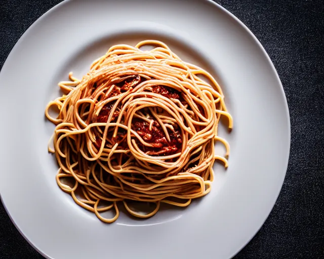 Prompt: elon musk face in a plate of spaghetti, dof and bokeh