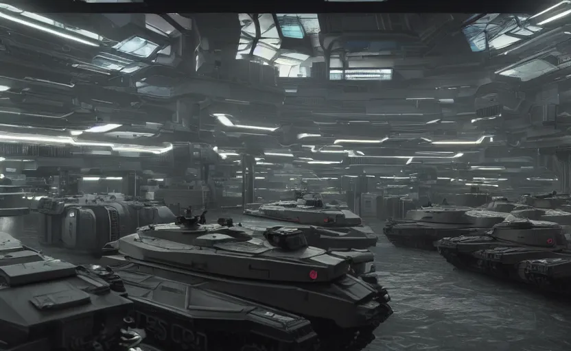 Prompt: screenshot of cyberpunk clone science lab, tanks containing clones of Emporer Palpatine's body floating in tanks, iconic scene from sci 1970s film by Stanley Kubric, 4k HD, cinematic lighting, moody scene, stunning cinematography, HR geiger set design, anamorphic lenses, kodak color film stock, movie still