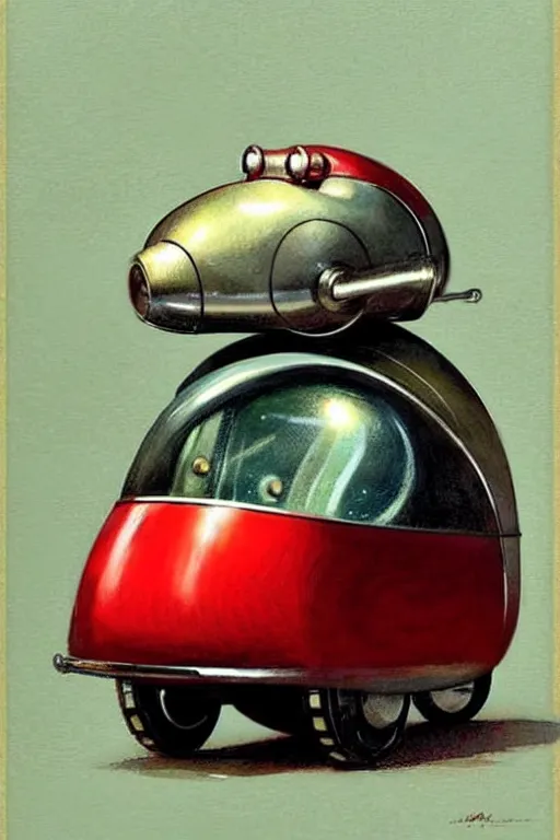 Prompt: ( ( ( ( ( 1 9 5 0 s retro future android robot fat robot mouse wagon. muted colors., ) ) ) ) ) by jean - baptiste monge,!!!!!!!!!!!!!!!!!!!!!!!!! chrome red