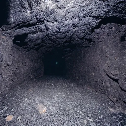 Prompt: insanely scary dark cave filled with void