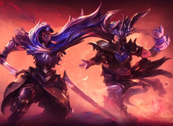 Image similar to champion splashart of champion made out of phantom