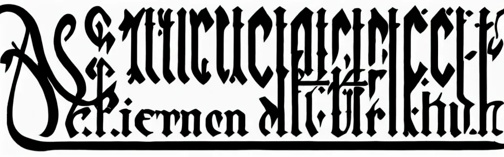 Prompt: accurate vector font serif blackletter german themed,'a b c d e f g h i'