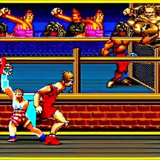 Prompt: streets of rage 2 on sega genesis new character select screen.