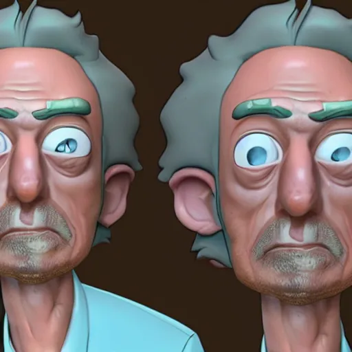 Image similar to realistic rick from rick and morty