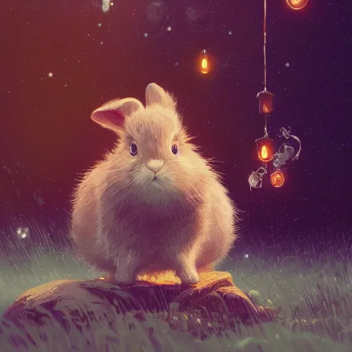 Image similar to cute rabbit by victo ngai and andreas rocha and greg rutkowski trending on artstation unreal engine 8 k hd wallpaperjpeg artifact blur