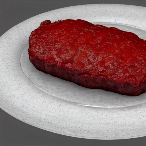 Image similar to horrific sentient meatloaf, hyper realistic, terrifying, disturbing, strange, bizarre, masterpiece, 4 k