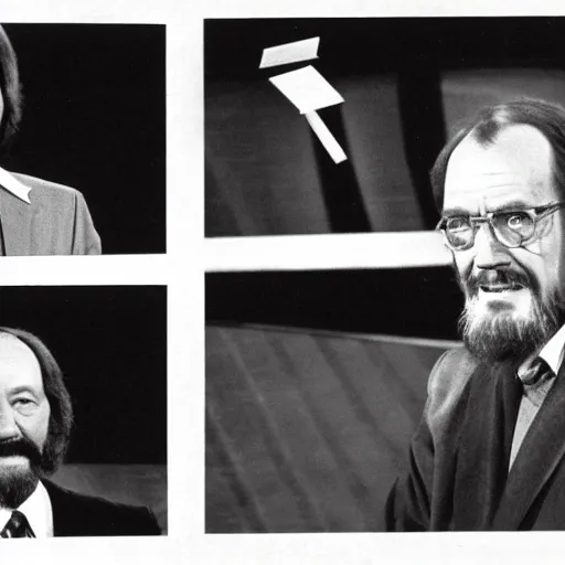 Image similar to stills of theologian John Calvin on the tv game show Match Game (1974)