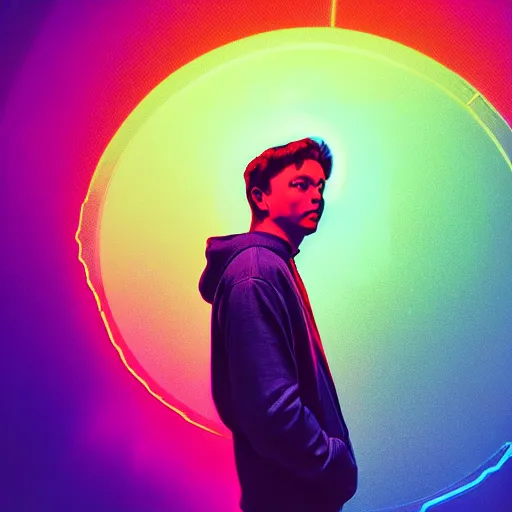 Prompt: elon in hoodie, portrait, vaporwave, synthwave, neon, vector graphics, cinematic, volumetric lighting, f 8 aperture, cinematic eastman 5 3 8 4 film, photorealistic