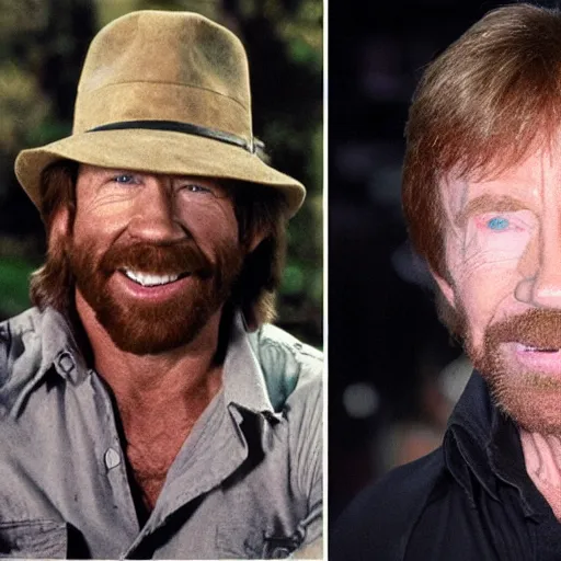 Prompt: chuck norris counted to infinity — three times