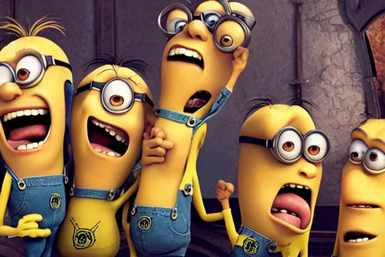 Image similar to Nicolas cage minions high resolution still film