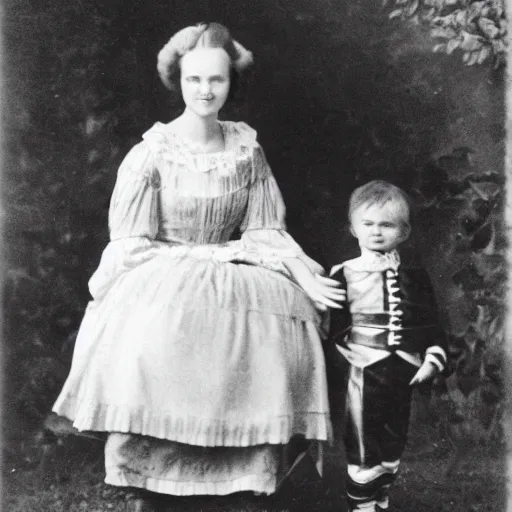 Image similar to photo of a 2 3 year old german princess and her 4 year old son