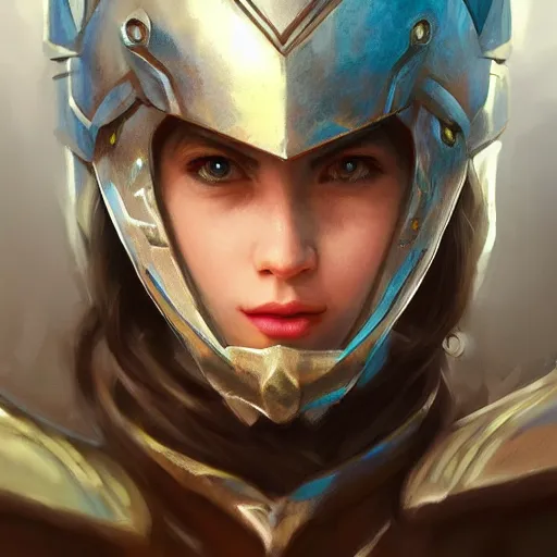 Prompt: a girl wearing an armor, highly detailed, digital painting, artstation, concept art, smooth, sharp focus, illustration