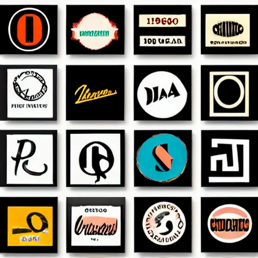 Image similar to iconic logotype designs, art style 1960.