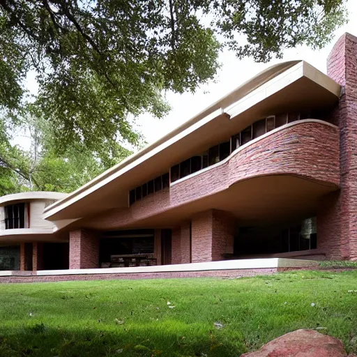 Image similar to house designed by frank lloyd wright