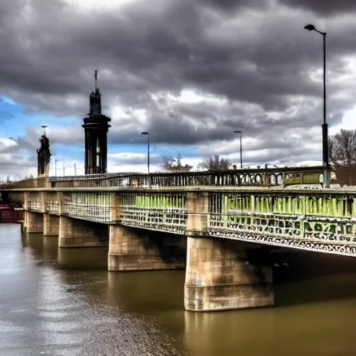 Prompt: a photo of a beautiful bridge in glasgow, scotland.