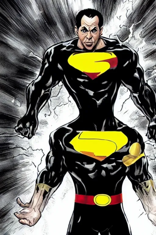 Prompt: jokoy as black adam the anti hero