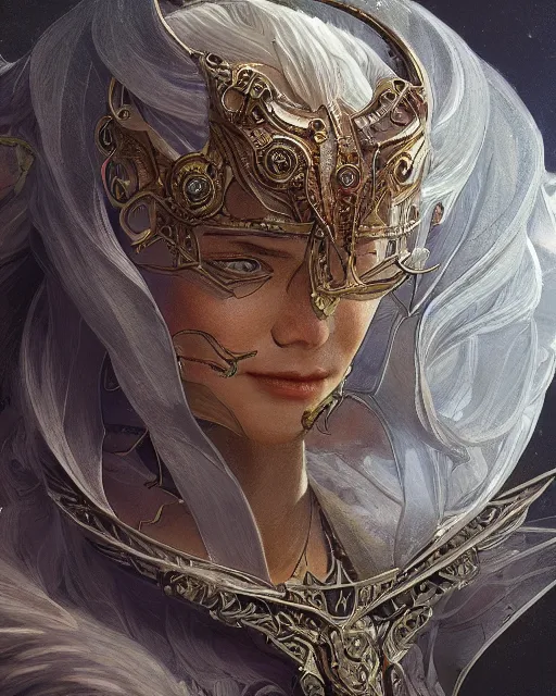 Prompt: close up shot of an amulet, d & d, fantasy, intricate, elegant, highly detailed, digital painting, artstation, concept art, smooth, sharp focus, illustration, in the style of artgerm and greg rutkowski and alphonse mucha