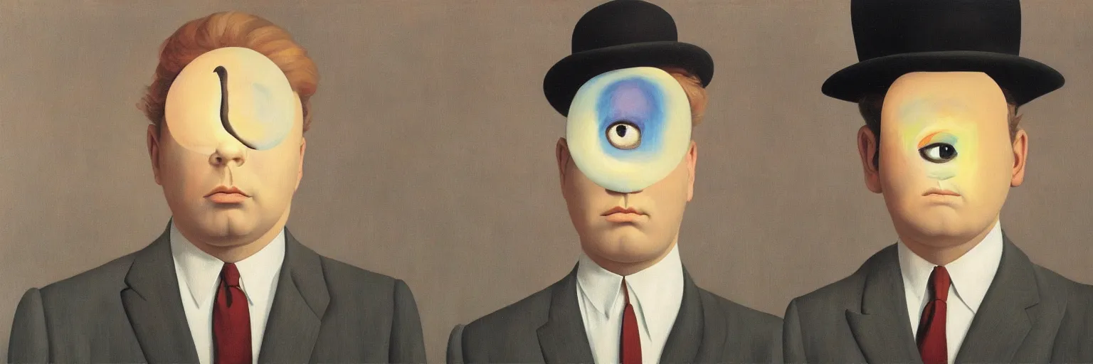 Image similar to eye painting magritte