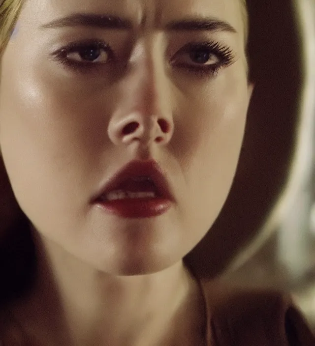 Image similar to amber heard in star wars, movie still frame, hd, remastered, cinematic lighting