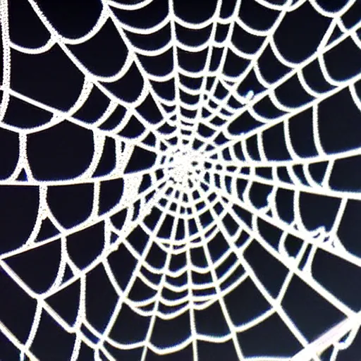 Image similar to spiderweb with reflective water droplets