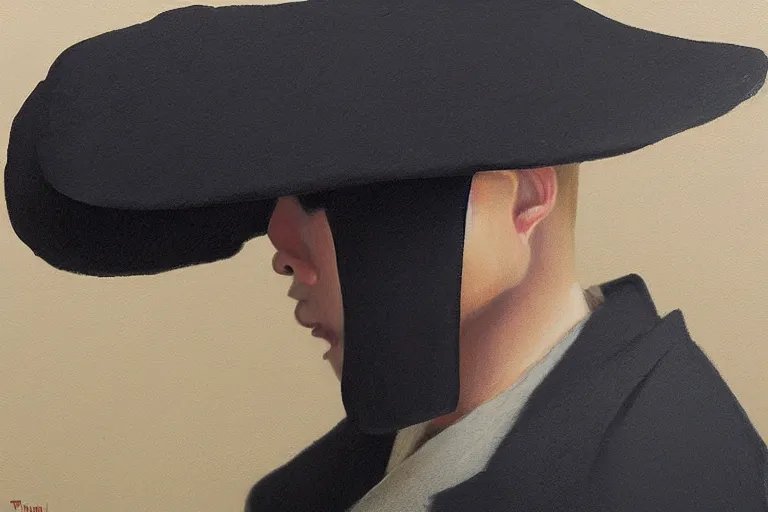 Image similar to samurai in raven - shaped hat artwork by tim eitel