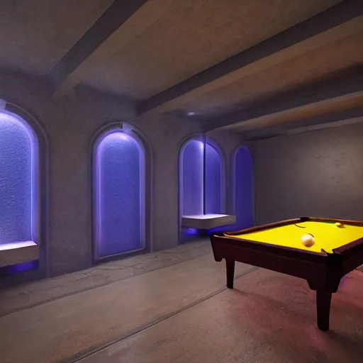 Prompt: liminal space pool rooms, cgi art, good lighting