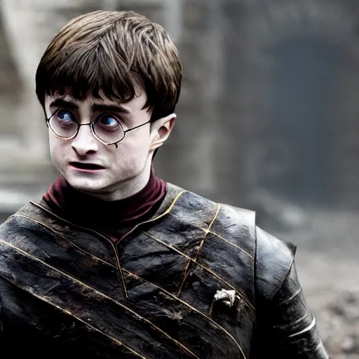 Image similar to daniel radcliffe as harry potter in game of thrones