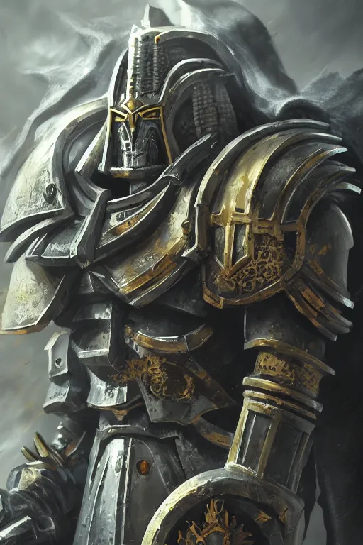 Image similar to armor portrait heros warhammer 4 0 k horus heresy fanart - the primarchs emperor by johannes helgeson animated with vfx concept artist & illustrator global illumination ray tracing hdr fanart arstation zbrush central hardmesh 8 k octane renderer comics stylized